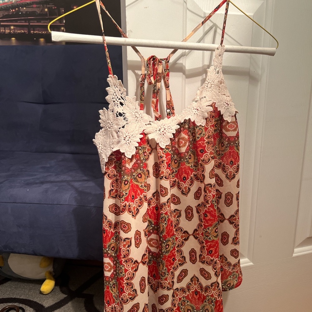 Patterned Tie-Cami